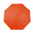 Parasol en bois HWC-C57, parasol de jardin, polyester/bois 14kg, corde ronde Ø3m antichoc - terre cuite