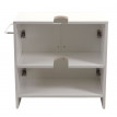 Meuble sous évier HWC-D55, meuble sous vasque avec compartiment de rangement, salle de bain - blanc