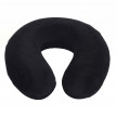 Coussin de nuque HWC-D10, croissant, appui-tête, oreiller de voyage, mousse memory - velours noir