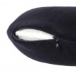 Coussin de nuque HWC-D10, croissant, appui-tête, oreiller de voyage, mousse memory - velours noir