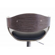 Tabouret de bar HWC-A47, chaise de bar, bois courbé, design rétro - gris, similicuir noir