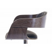 Tabouret de bar HWC-A47, chaise de bar, bois courbé, design rétro - gris, similicuir noir