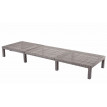 Chaise longue HWC-A51, en polyrotin, transat de jardin - Premium gris, coussin gris foncé