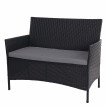 Banc de jardin Halden en polyrotin - anthracite, coussin anthracite