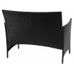 Banc de jardin Halden en polyrotin - anthracite, coussin anthracite