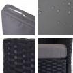 Banc de jardin Halden en polyrotin - anthracite, coussin anthracite