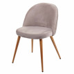 2x chaise de salle à manger HWC-D53, fauteuil, style rétro années 50, en velours - gris-brun