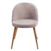 2x chaise de salle à manger HWC-D53, fauteuil, style rétro années 50, en velours - gris-brun