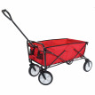 Chariot pliable HWC-E38, charette à bras, charette de jardin - sans toit/poche arrière, rouge
