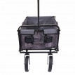 Chariot pliable HWC-E38, charette à bras, charette de jardin - sans toit/poche arrière, gris