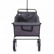 Chariot pliable HWC-E38, charette à bras, charette de jardin - sans toit/poche arrière, gris