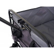 Chariot pliable HWC-E38, charette à bras, charette de jardin - sans toit/poche arrière, gris