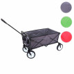 Chariot pliable HWC-E38, charette à bras, charette de jardin - sans toit/poche arrière, gris