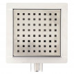 Drain de douche HWC-D95c, Écoulement de sol, siphon, salle de bain, acier affiné - 20x20cm