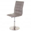 2x chaise de salle à manger HWC-C41, réglable en hauteur, pied en métal brossé, similicuir - couleur taupe
