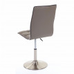 2x chaise de salle à manger HWC-C41, réglable en hauteur, pied en métal brossé, similicuir - couleur taupe