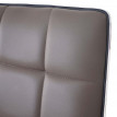 2x chaise de salle à manger HWC-C41, réglable en hauteur, pied en métal brossé, similicuir - couleur taupe