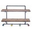 Garde-robe murale HWC-D96 rack de dépose, vestiaire de suspension, design industriel, 70x54x23cm