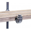 Garde-robe murale HWC-D96 rack de dépose, vestiaire de suspension, design industriel, 70x54x23cm