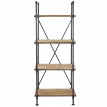 Étagère indépendante HWC-D96 bibliothèque, design industriel, 4 fonds de rayonnage, métal 156x60x40cm