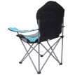 4x Chaise de camping HWC-D66, chaise pour pêcheur, pliable, rembourré - bleu