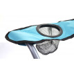 4x Chaise de camping HWC-D66, chaise pour pêcheur, pliable, rembourré - bleu