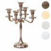 Bougeoir HWC-D81, chandelier, torchère, candélabre à 5 branches en aluminium 31cm massif 0,6kg - couleur: or