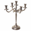 Bougeoir HWC-D81, chandelier, candélabre à 5 branches en aluminium 41cm massif 1kg - couleur: or antique