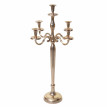 Bougeoir HWC-D81, chandelier, torchère, candélabre à 5 branches en aluminium 60cm massif 1,6kg - couleur: or