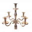 Bougeoir HWC-D81, chandelier, torchère, candélabre à 5 branches en aluminium 60cm massif 1,6kg - couleur: or