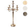 Bougeoir HWC-D81, chandelier, torchère, candélabre à 5 branches en aluminium 60cm massif 1,6kg - couleur: or