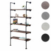 Étagère de Rangement HWC-C45, rangements pour livres, design industriel 165x80x28cm - gris foncé