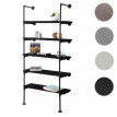 Étagère de Rangement HWC-C45, rangements pour livres, design industriel 165x80x28cm - gris foncé