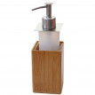 Set de salle de bains, 4 pièces HWC-B85, accessoires de bain, distributeur de savon, bambou