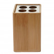 Set de salle de bains, 4 pièces HWC-B85, accessoires de bain, distributeur de savon, bambou