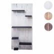 Étagère murale HWC-C65, panneau mural avec 6 niveaux, 110x50x14cm, bois massif - blanc, gris foncé, shabby