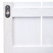 Étagère murale HWC-C65, panneau mural avec 6 niveaux, 110x50x14cm, bois massif - blanc, gris foncé, shabby