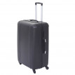 Lot de 3 valises HWC-D54b, valise rigide à roulettes, bagages à main, hauteur 72/60/50cm - noir, standart
