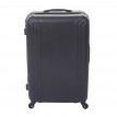Lot de 3 valises HWC-D54b, valise rigide à roulettes, bagages à main, hauteur 72/60/50cm - noir, standart