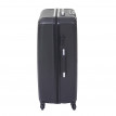 Lot de 3 valises HWC-D54b, valise rigide à roulettes, bagages à main, hauteur 72/60/50cm - noir, standart
