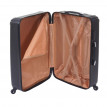 Lot de 3 valises HWC-D54b, valise rigide à roulettes, bagages à main, hauteur 72/60/50cm - noir, standart