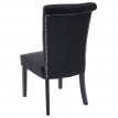 2x chaise de salle à manger HWC-D22, fauteuil avec rivets, velours - noir