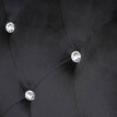 2x chaise de salle à manger HWC-D22, fauteuil avec rivets, velours - noir