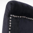 2x chaise de salle à manger HWC-D22, fauteuil avec rivets, velours - noir