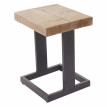 Tabouret de fleurs HWC-A15, porte-fleurs, table à plantes, bois massif de sapin, rustique 48x36x32cm
