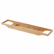 Planche pour baignoire HWC-B73, rack de dépose, support baignoire, bambou 5x67x15cm