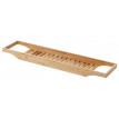 Planche pour baignoire HWC-B73, rack de dépose, support baignoire, bambou 5x67x15cm