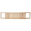 Planche pour baignoire HWC-B73, rack de dépose, support baignoire, bambou 5x67x15cm