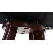Tabouret de bar&nbsp;HWC-C43, chaise de bar/comptoir, en bois, tissu, pivotant - vintage gris, pieds foncés