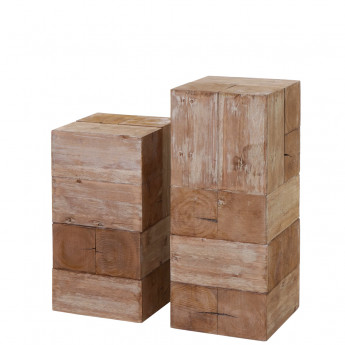 Table de fleurs HWC-A15, colonne à fleurs , jardinière, bois de sapin